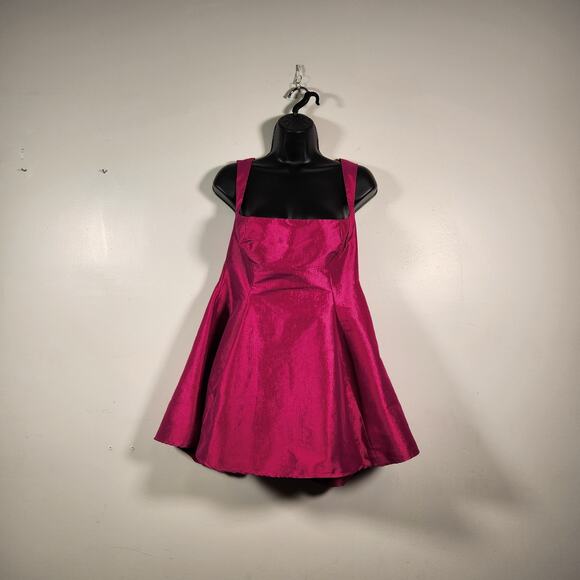 LUCY IN THE SKY Micro Mini Fit & Flare Dress Women XL Pink Barbiecore Party Prom - Picture 1 of 12